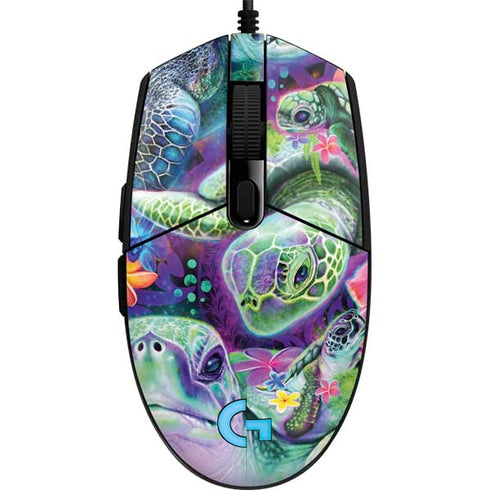 Rainbow Sea Turtles by Sheena Pike G203 Prodigy RGB Wired Gaming Mouse Skin