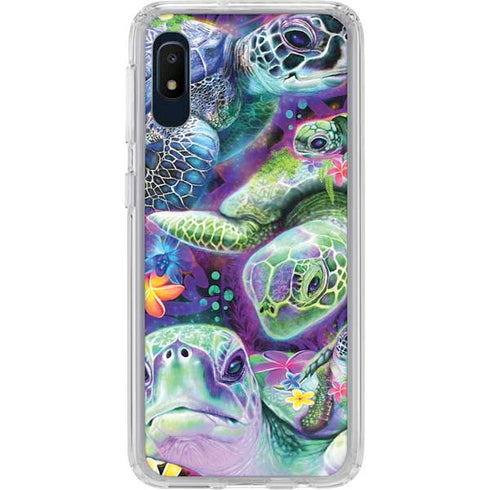 Rainbow Sea Turtles by Sheena Pike Galaxy A10e Clear Case