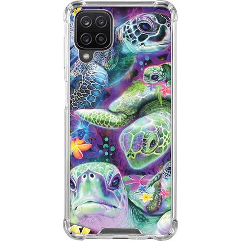 Rainbow Sea Turtles by Sheena Pike Galaxy A12 Clear Case