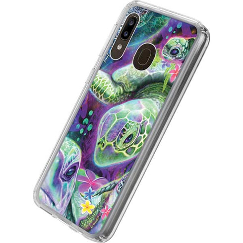 Rainbow Sea Turtles by Sheena Pike Galaxy A20 Clear Case