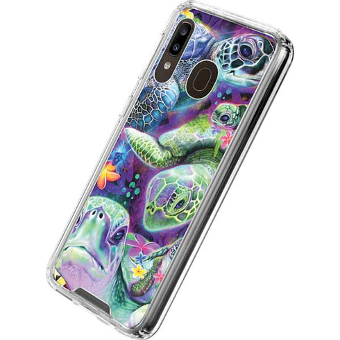 Rainbow Sea Turtles by Sheena Pike Galaxy A30 Clear Case