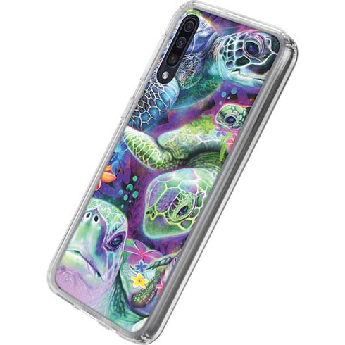Rainbow Sea Turtles by Sheena Pike Galaxy A50 Clear Case