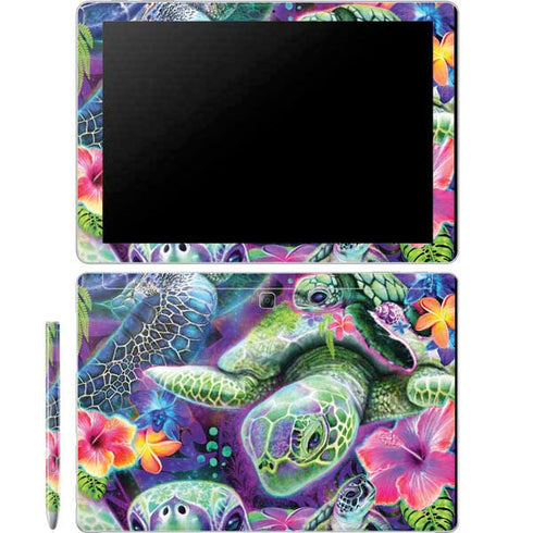 Rainbow Sea Turtles by Sheena Pike Galaxy Book 12in Skin