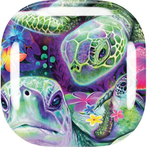 Rainbow Sea Turtles by Sheena Pike Galaxy Buds Live Skin