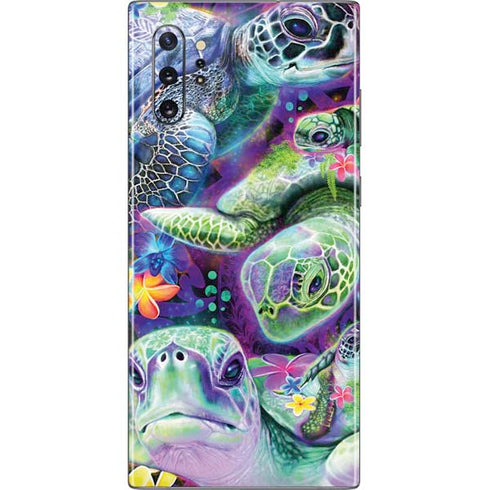 Rainbow Sea Turtles by Sheena Pike Galaxy Note 10 Plus Skin