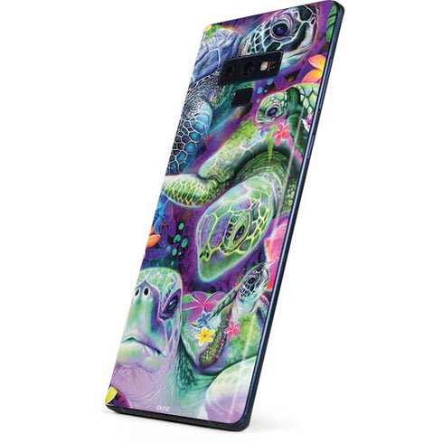 Rainbow Sea Turtles by Sheena Pike Galaxy Note 9 Skin
