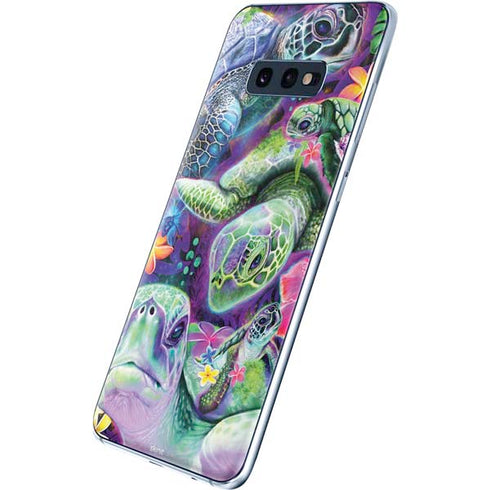 Rainbow Sea Turtles by Sheena Pike Galaxy S10e Skin