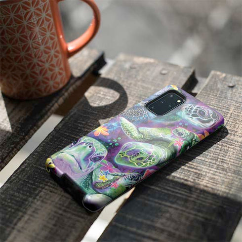 Rainbow Sea Turtles by Sheena Pike Galaxy S20 Plus Pro Case