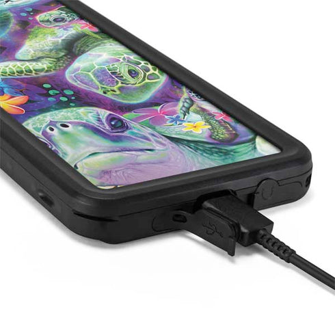 Rainbow Sea Turtles by Sheena Pike Galaxy S20 Plus Waterproof Case