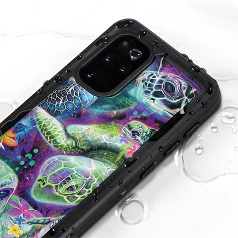 Rainbow Sea Turtles by Sheena Pike Galaxy S20 Plus Waterproof Case