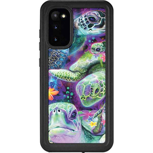Rainbow Sea Turtles by Sheena Pike Galaxy S20 Waterproof Case
