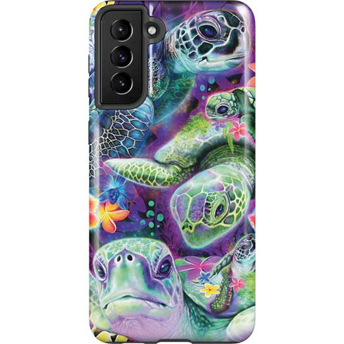Rainbow Sea Turtles by Sheena Pike Galaxy S21 Plus 5G Pro Case