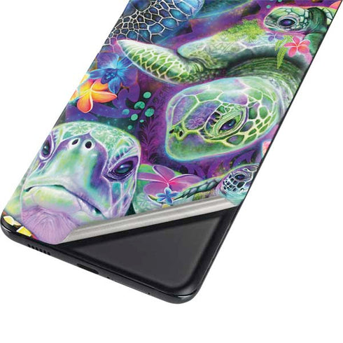 Rainbow Sea Turtles by Sheena Pike Galaxy S21 Plus 5G Skin