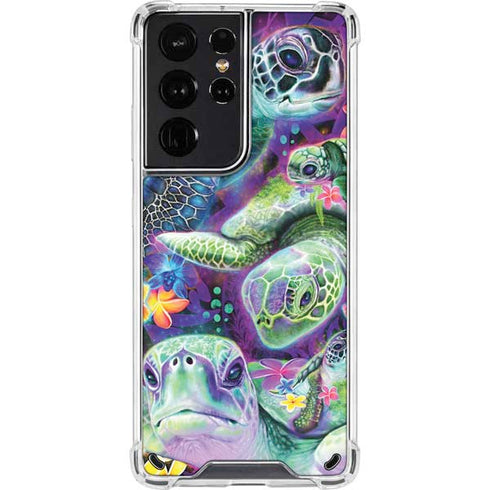 Rainbow Sea Turtles by Sheena Pike Galaxy S21 Ultra 5G Clear Case