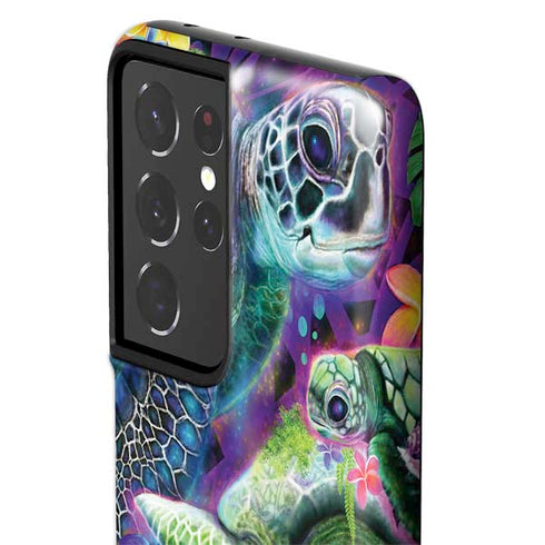Rainbow Sea Turtles by Sheena Pike Galaxy S21 Ultra 5G Pro Case
