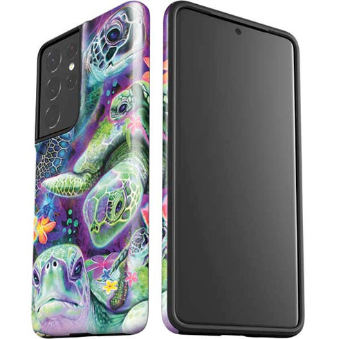 Rainbow Sea Turtles by Sheena Pike Galaxy S21 Ultra 5G Pro Case