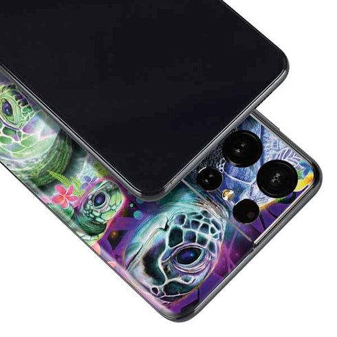 Rainbow Sea Turtles by Sheena Pike Galaxy S21 Ultra 5G Skin