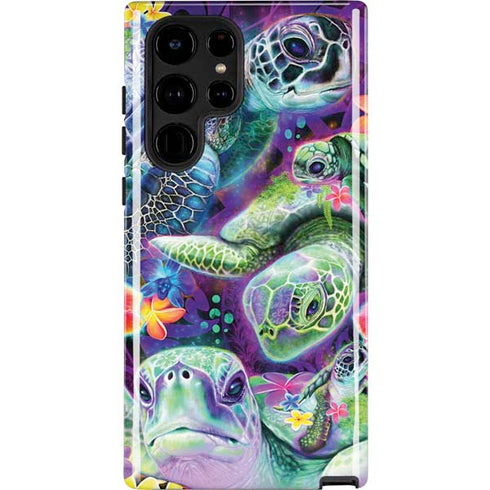 Rainbow Sea Turtles by Sheena Pike Galaxy S22 Ultra Pro Case