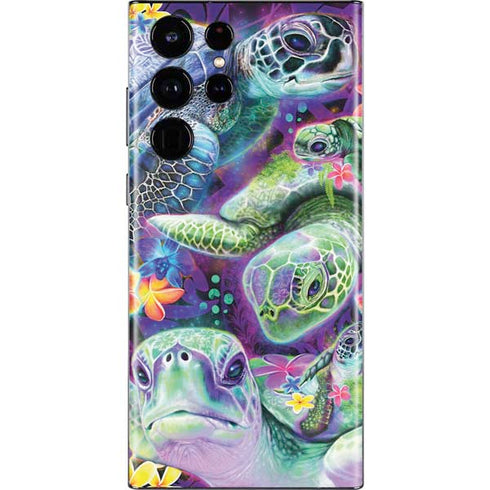 Rainbow Sea Turtles by Sheena Pike Galaxy S22 Ultra Skin