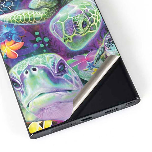 Rainbow Sea Turtles by Sheena Pike Galaxy S22 Ultra Skin