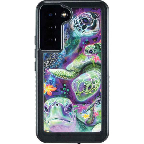 Rainbow Sea Turtles by Sheena Pike Galaxy S23 Plus Waterproof Case