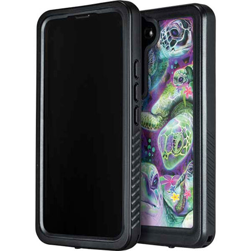 Rainbow Sea Turtles by Sheena Pike Galaxy S23 Plus Waterproof Case