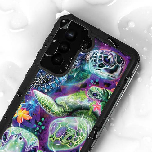 Rainbow Sea Turtles by Sheena Pike Galaxy S23 Plus Waterproof Case