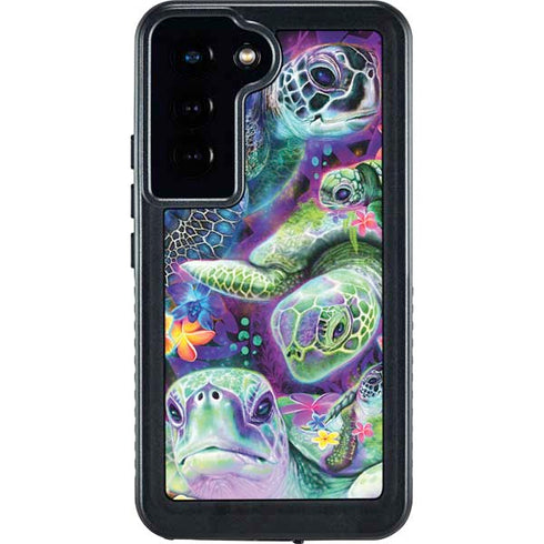 Rainbow Sea Turtles by Sheena Pike Galaxy S23 Waterproof Case