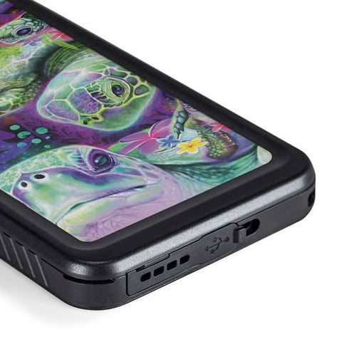 Rainbow Sea Turtles by Sheena Pike Galaxy S23 Waterproof Case