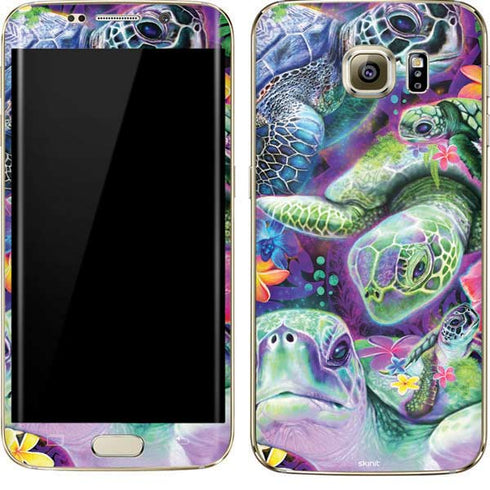 Rainbow Sea Turtles by Sheena Pike Galaxy S7 Edge Skin