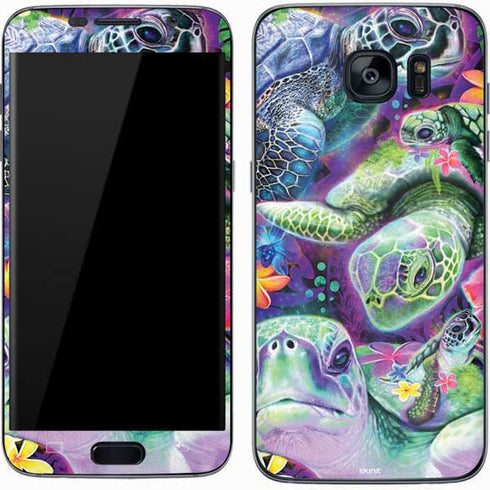 Rainbow Sea Turtles by Sheena Pike Galaxy S7 Skin