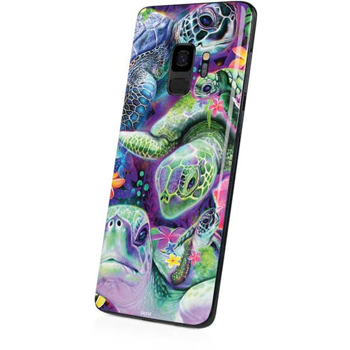 Rainbow Sea Turtles by Sheena Pike Galaxy S9 Skin