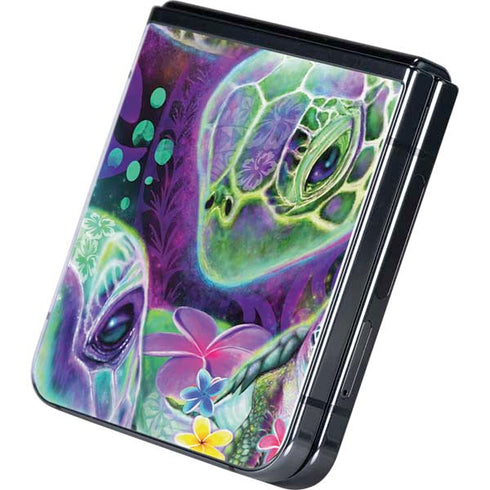 Rainbow Sea Turtles by Sheena Pike Galaxy Z Flip5 5G Skin