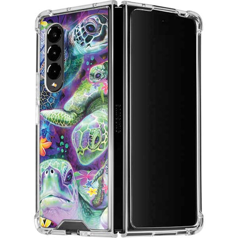 Rainbow Sea Turtles by Sheena Pike Galaxy Z Fold4 5G Clear Case