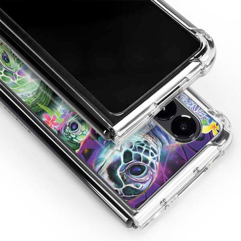 Rainbow Sea Turtles by Sheena Pike Galaxy Z Fold4 5G Clear Case