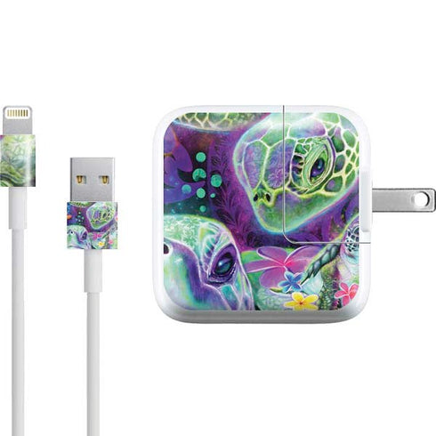 Rainbow Sea Turtles by Sheena Pike iPad Charger (10W USB) Skin