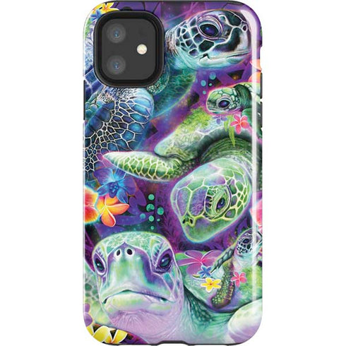Rainbow Sea Turtles by Sheena Pike iPhone 11 Impact Case