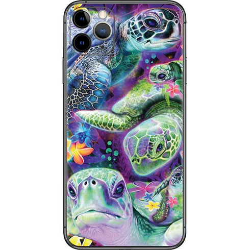 Rainbow Sea Turtles by Sheena Pike iPhone 11 Pro Max Skin