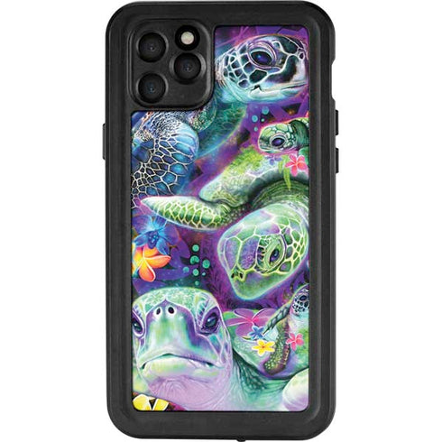 Rainbow Sea Turtles by Sheena Pike iPhone 11 Pro Max Waterproof Case