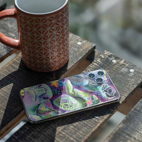 Rainbow Sea Turtles by Sheena Pike iPhone 11 Pro Skin