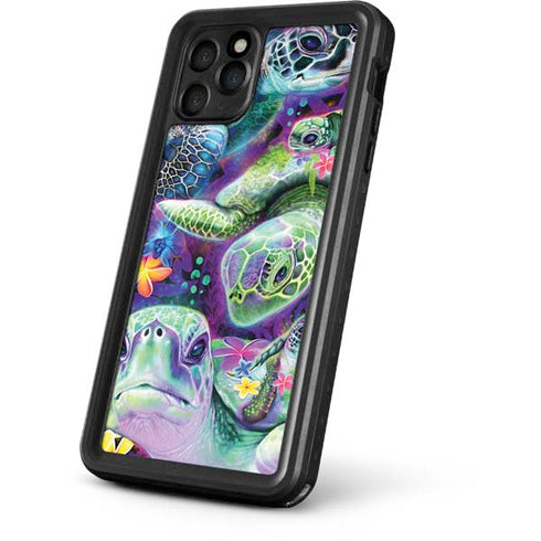 Rainbow Sea Turtles by Sheena Pike iPhone 11 Pro Waterproof Case