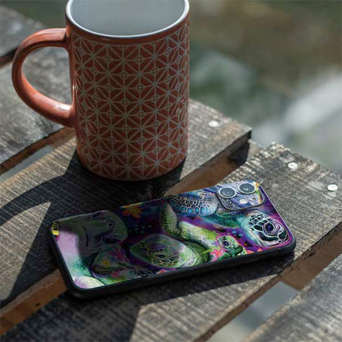 Rainbow Sea Turtles by Sheena Pike iPhone 11 Skin