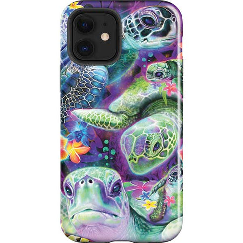 Rainbow Sea Turtles by Sheena Pike iPhone 12 Impact Case