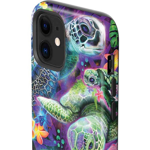 Rainbow Sea Turtles by Sheena Pike iPhone 12 Impact Case
