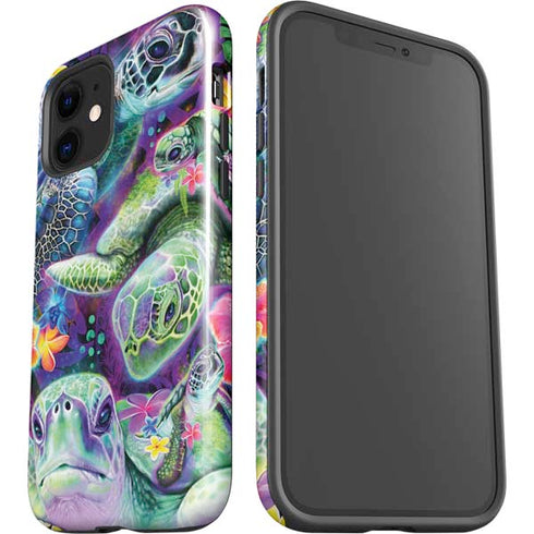 Rainbow Sea Turtles by Sheena Pike iPhone 12 Impact Case