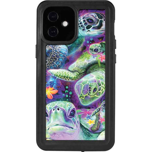 Rainbow Sea Turtles by Sheena Pike iPhone 12 Mini Waterproof Case