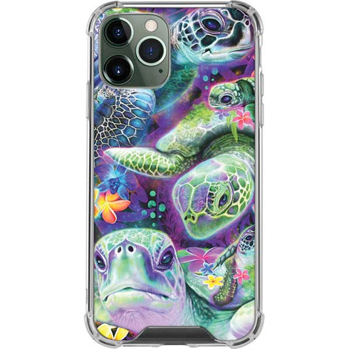 Rainbow Sea Turtles by Sheena Pike iPhone 12 Pro Clear Case