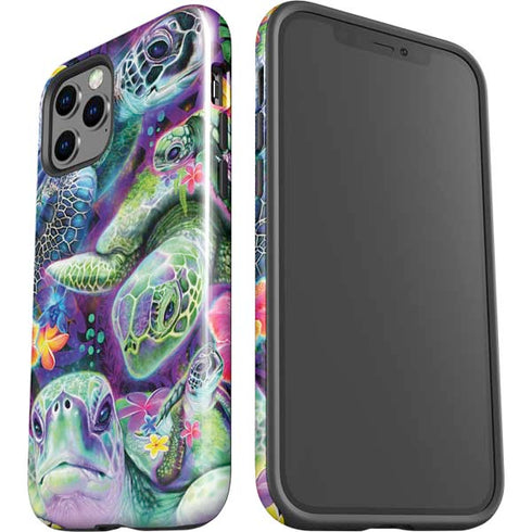 Rainbow Sea Turtles by Sheena Pike iPhone 12 Pro Impact Case