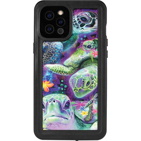 Rainbow Sea Turtles by Sheena Pike iPhone 12 Pro Max Waterproof Case