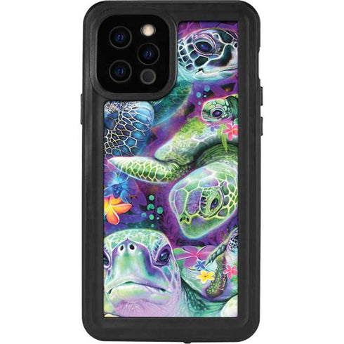 Rainbow Sea Turtles by Sheena Pike iPhone 12 Pro Waterproof Case